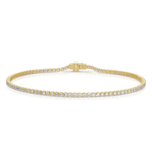 18kt Gold Ultra Light Tennis Diamond Bracelet (1.50mm)