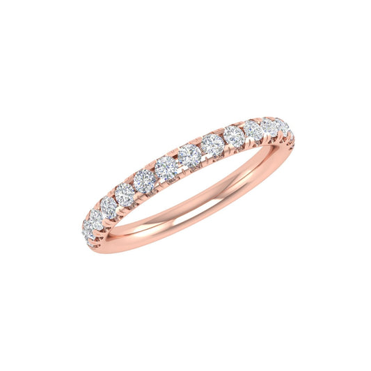 18kt Gold 0.33cttw Diamond Half Band Wedding Ring