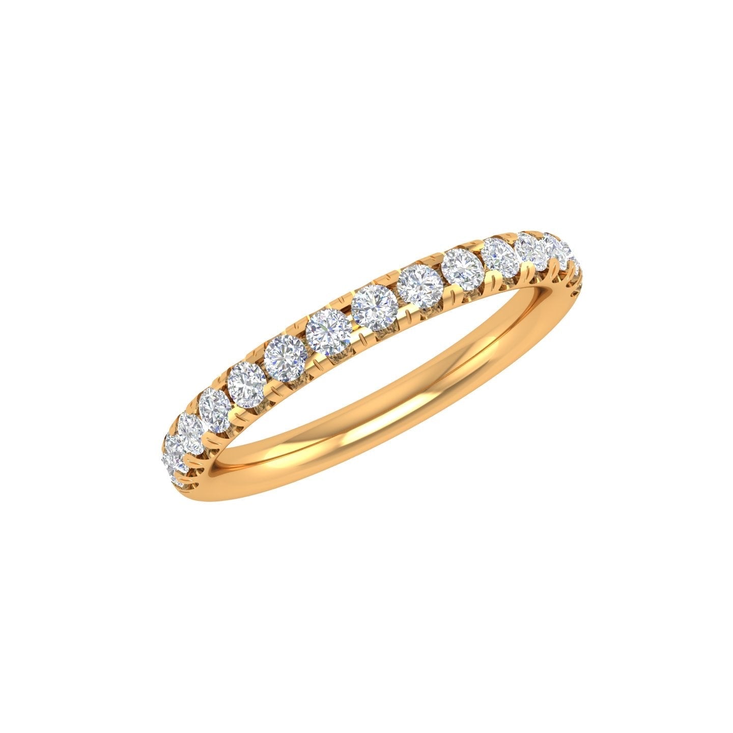 18kt Gold 0.33cttw Diamond Half Band Wedding Ring